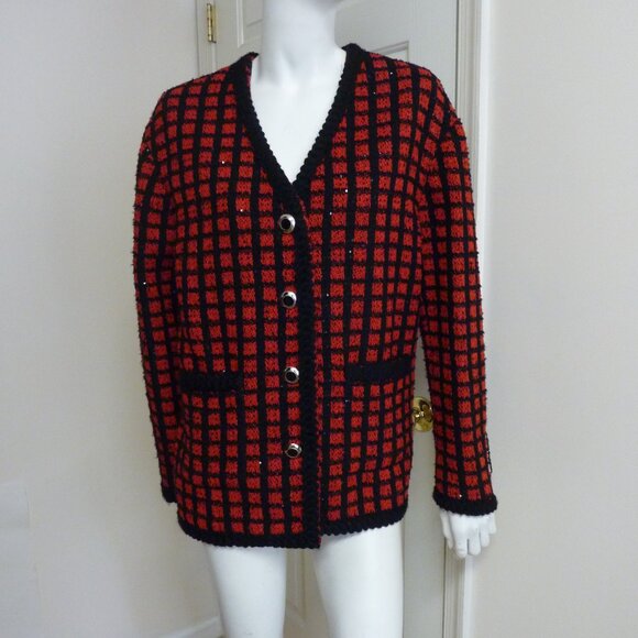 Miu Miu V-Neck CheckTtweed Jacket - Picture 4 of 11